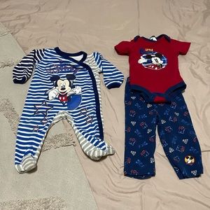 Disney Baby Mickey Mouse Sleeper and Two Piece Outfit